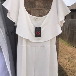 Curvy sense off white jumpsuit